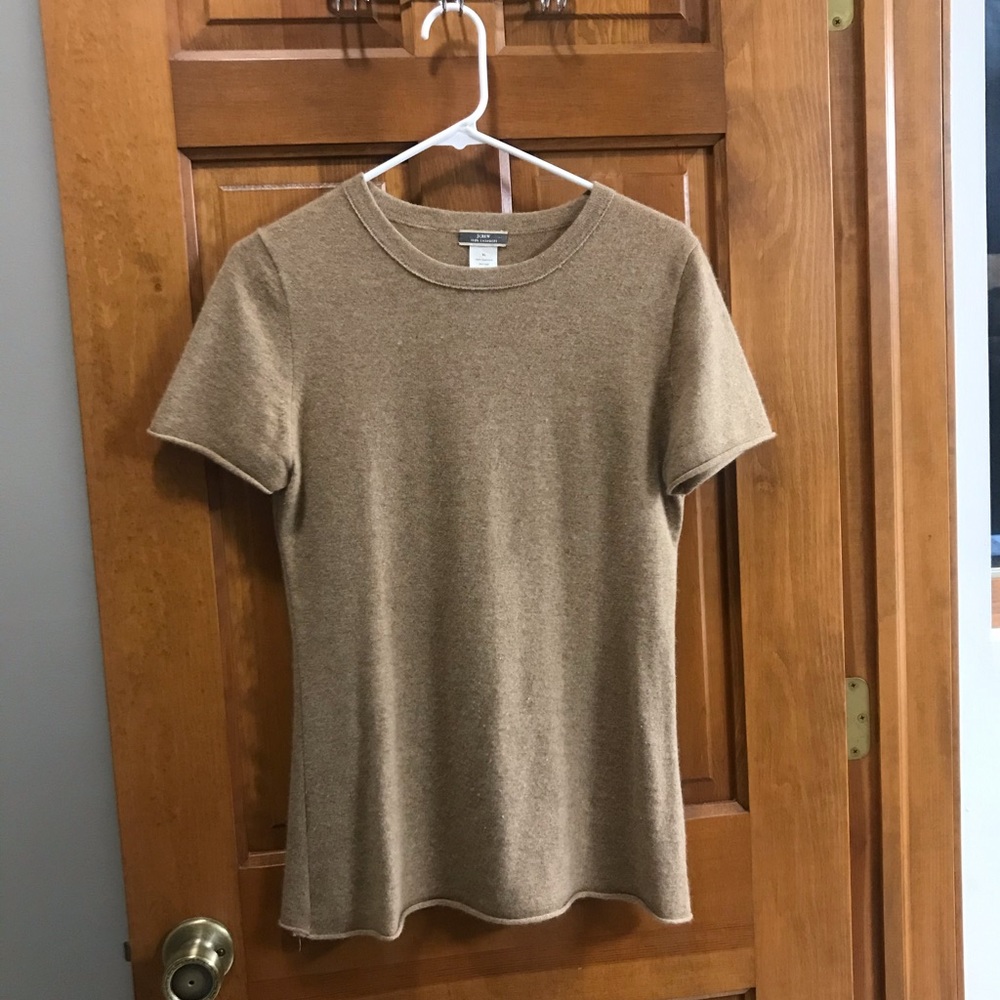 J Crew Short Sleeved Cashmere Sweater